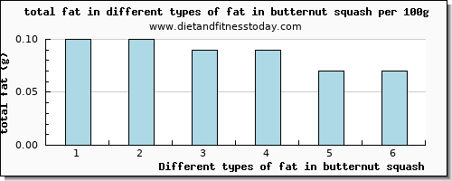 fat in butternut squash total fat per 100g